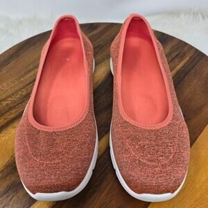 Spenco Heathered Orange Daily Stretch Jersey Women's Slip On Shoes 9.5